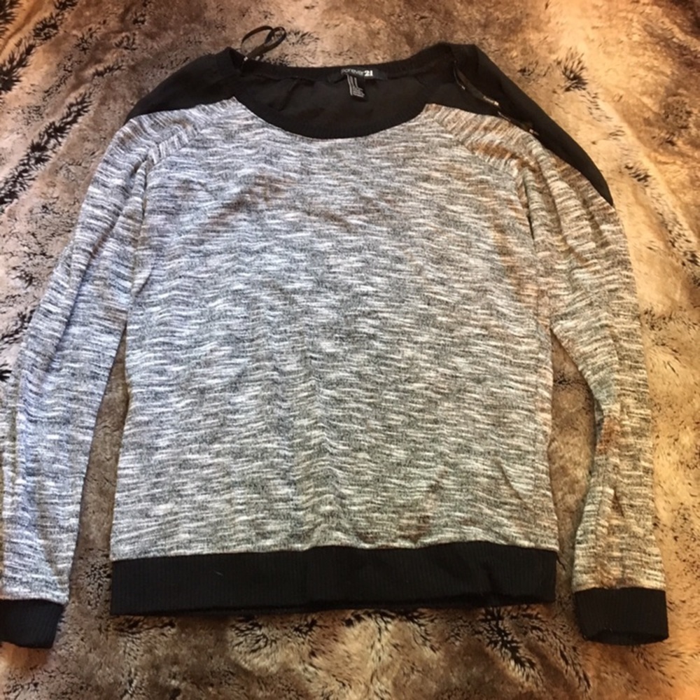 Sheer Shouldered Sweater